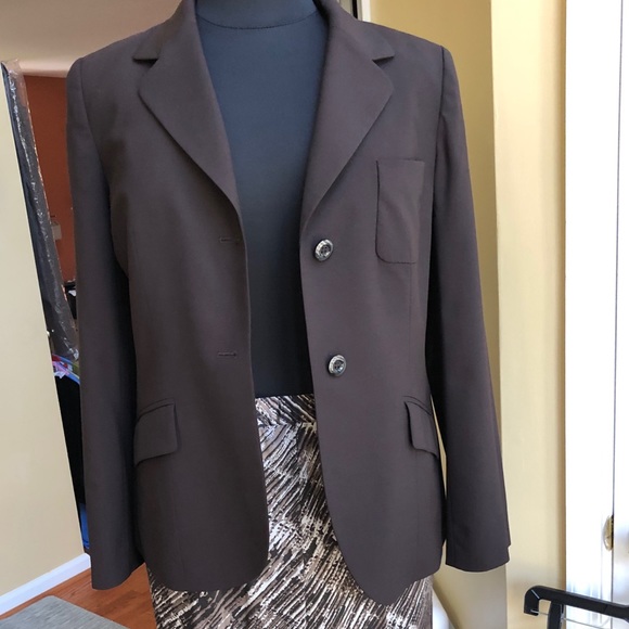 JONES NEW YORK Brn Suit Jacket, Sz 14 - Picture 1 of 7